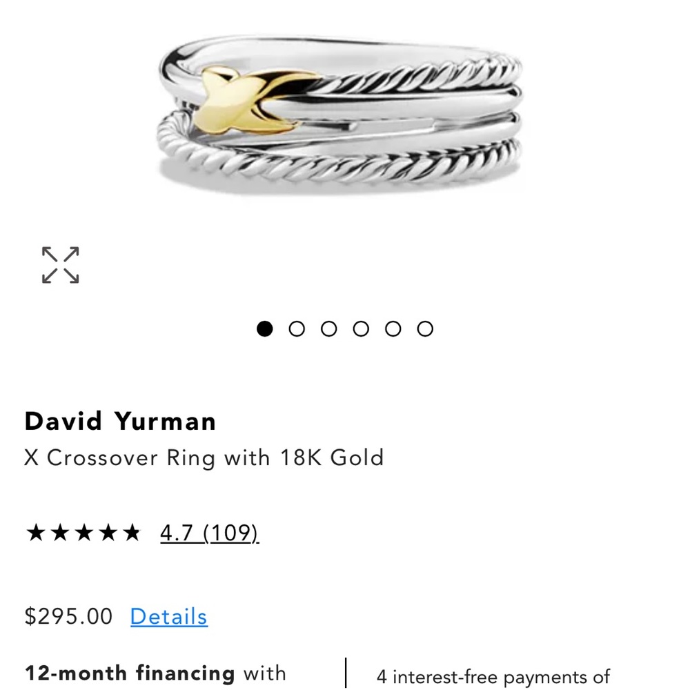 David Yurman
X Crossover Ring with 18K Gold